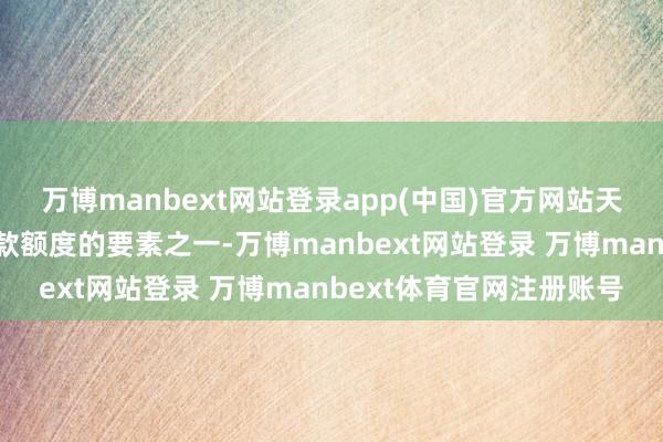 万博manbext网站登录app(中国)官方网站天然月交纳金额是影响贷款额度的要素之一-万博manbext网站登录 万博manbext体育官网注册账号