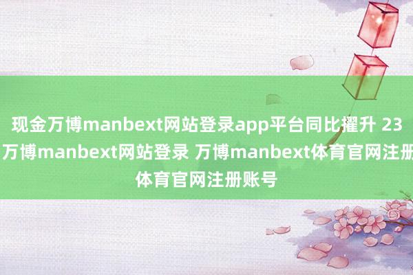 现金万博manbext网站登录app平台同比擢升 23.8%-万博manbext网站登录 万博manbext体育官网注册账号
