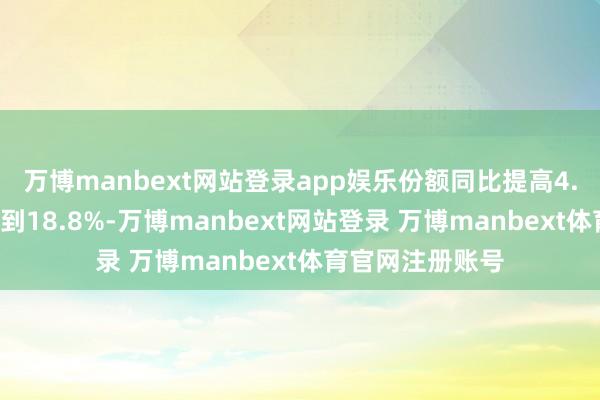 万博manbext网站登录app娱乐份额同比提高4.7个百分点、达到18.8%-万博manbext网站登录 万博manbext体育官网注册账号